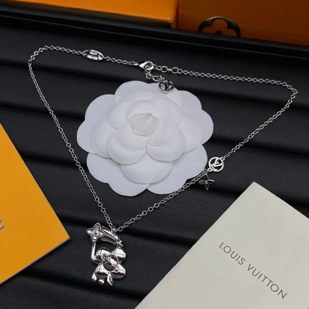Louis Vuitton Rabbit Blossom Pendant Necklace Silver-Tone product view 1