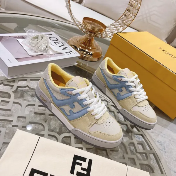 Fendi Match 2024 Sneakers Cream Blue Low product view 3