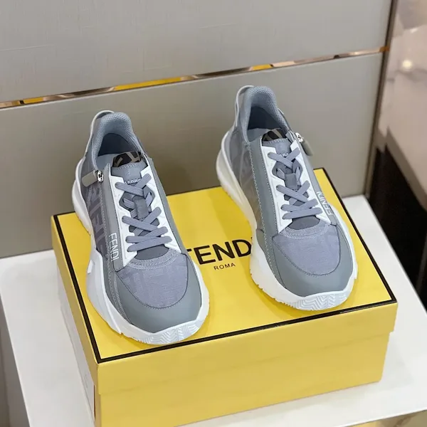 Fendi Flow Low-Top Sneakers in Grey product view 2