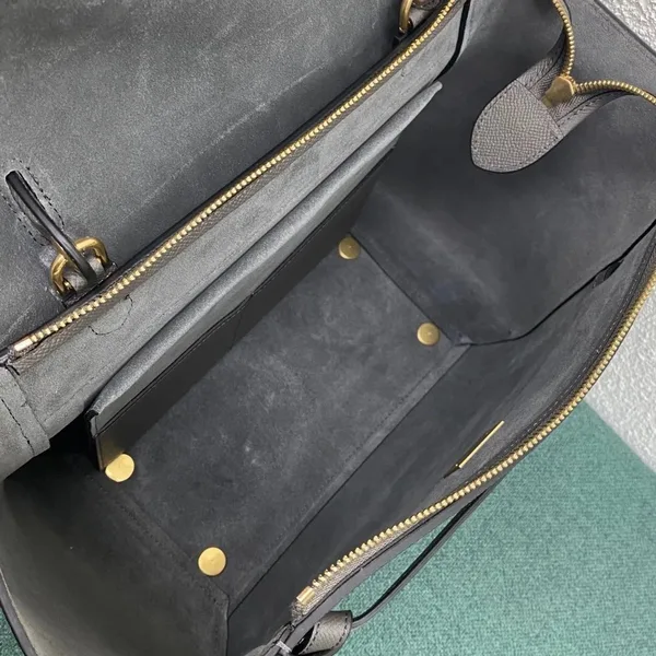 Celine Belt Mini Bag In Grey Grained Calfskin product view 5