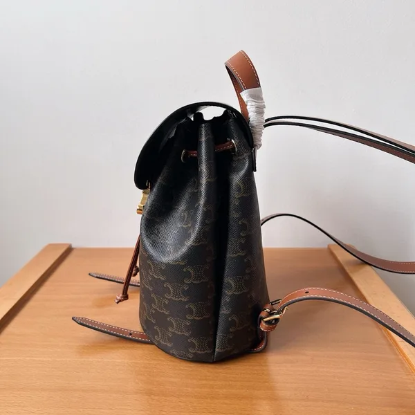 Celine Bonnie Backpack in Triomphe Canvas and Calfskin product view 8