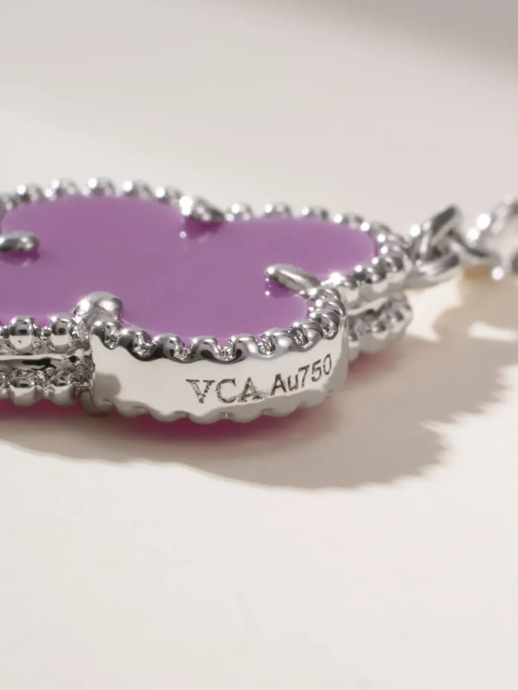 Van Cleef & Arpels Alhambra Purple Clover and Silver-Tone Knot Bracelet product view 9