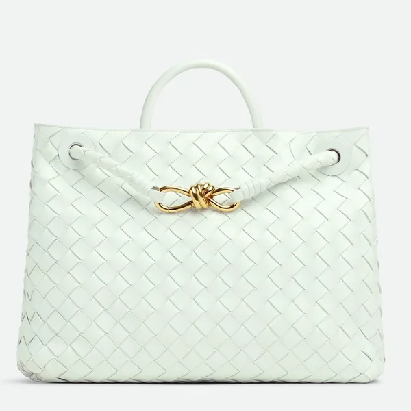 Bottega Veneta Andiamo Medium Bag In Glacier Intrecciato Lambskin product photo
