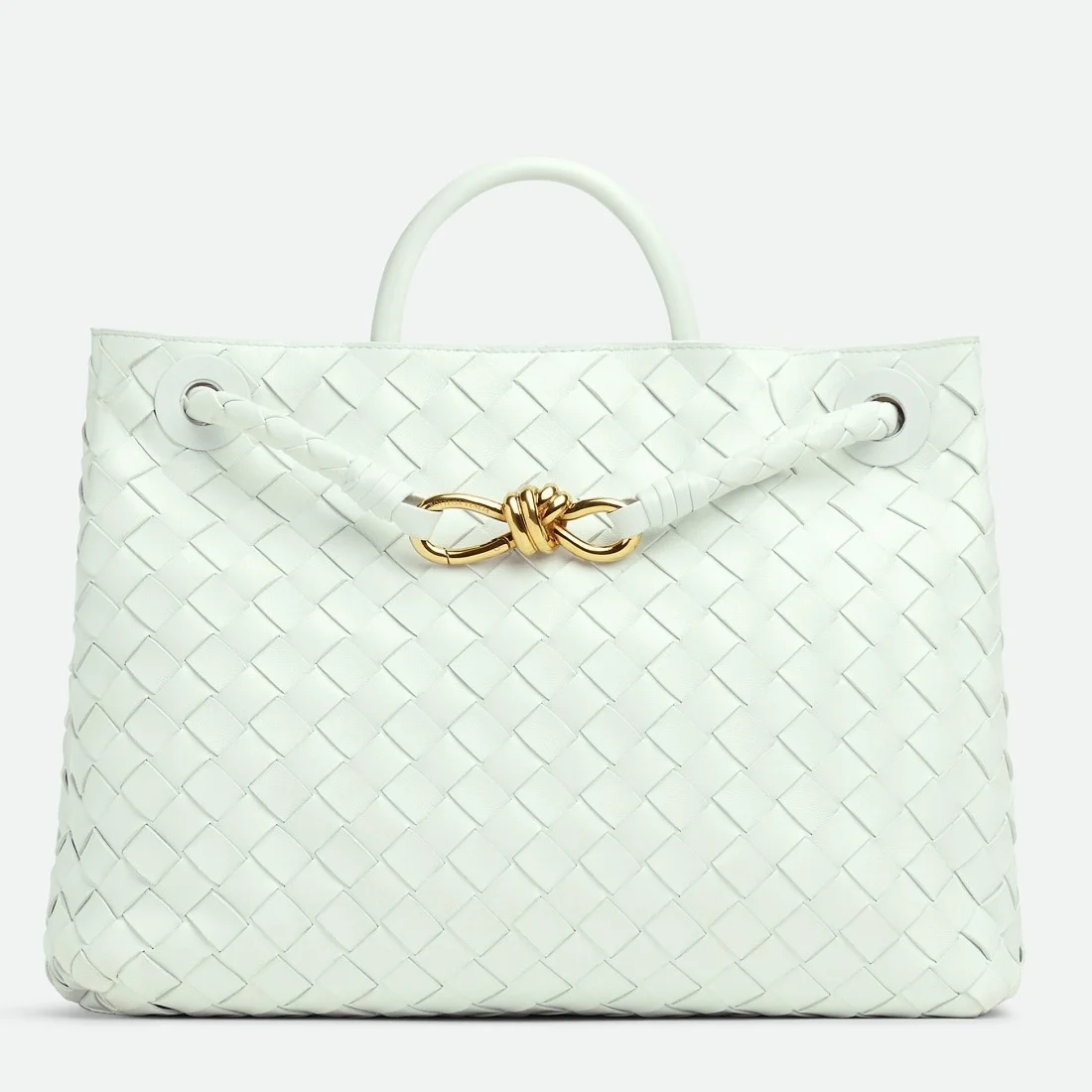 Bottega Veneta Andiamo Medium Bag In Glacier Intrecciato Lambskin product view 1