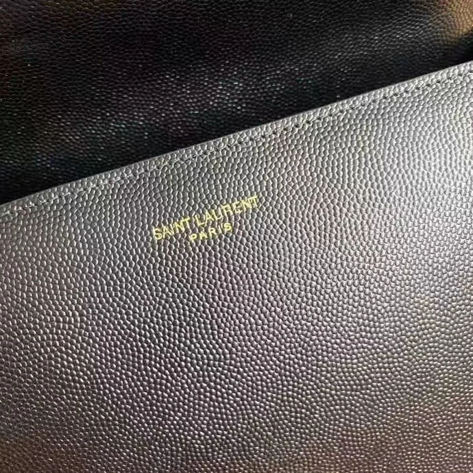 Saint Laurent Cassandra Medium Bag In Black Grained Leather product view 6
