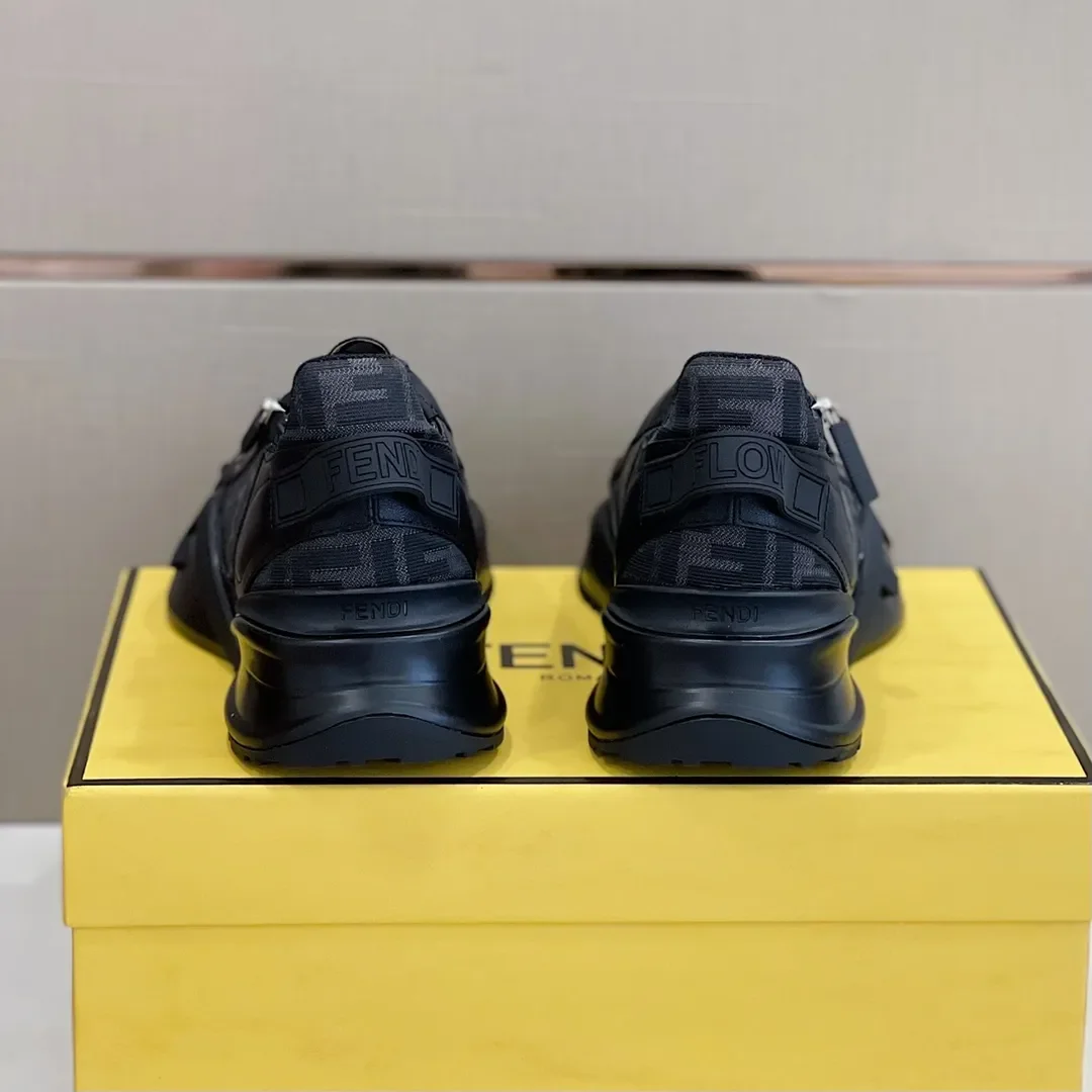 Fendi Flow Low-Top Sneakers in Black FF product view 6