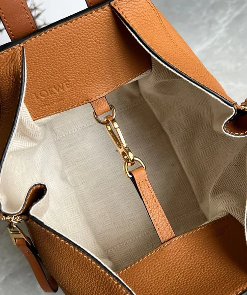 Loewe Compact Hammock Bag in Light Caramel Grained Calfskin product view 6