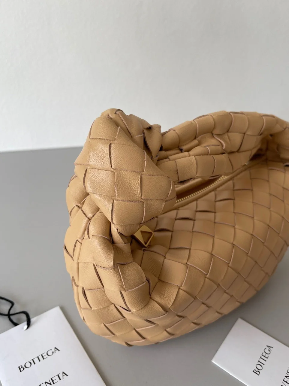 Bottega Veneta BV Jodie Mini Bag In Almond Intrecciato Lambskin product view 9