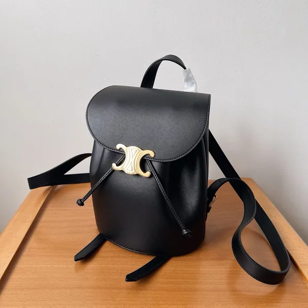 Celine Bonnie Backpack in Black Calfskin product view 8