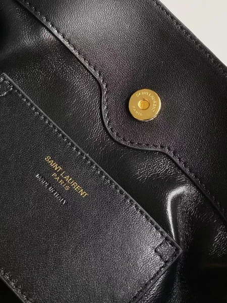 Saint Laurent Jamie Shoulder Pouch in Black Lambskin product view 8