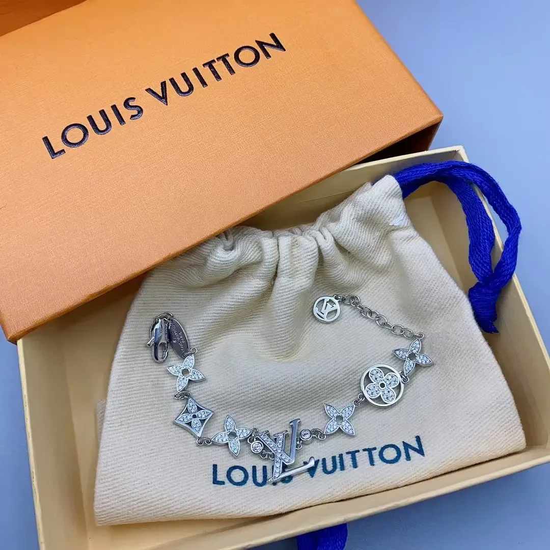 Louis Vuitton Hollow Pavé Blossom LV Charm Bracelet Silver-Tone product view 2