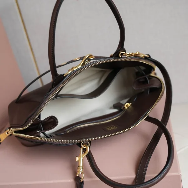 Miu Miu Aventure Medium Top-handle Bag in Briarwood Nappa Leather product view 10