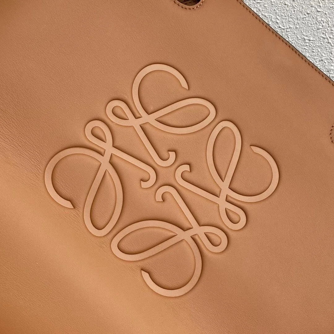 Loewe Anagram Medium Tote Bag In Brown Calfskin product view 9