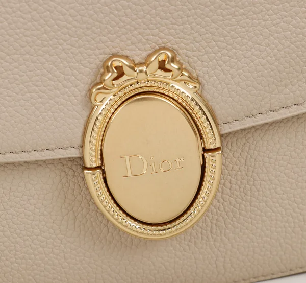 Medium Dior Médaillon Flap Bag — Beige product view 3