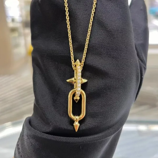 Tiffany & Co. Titan Long Link Pendant Necklace Gold-Tone product photo