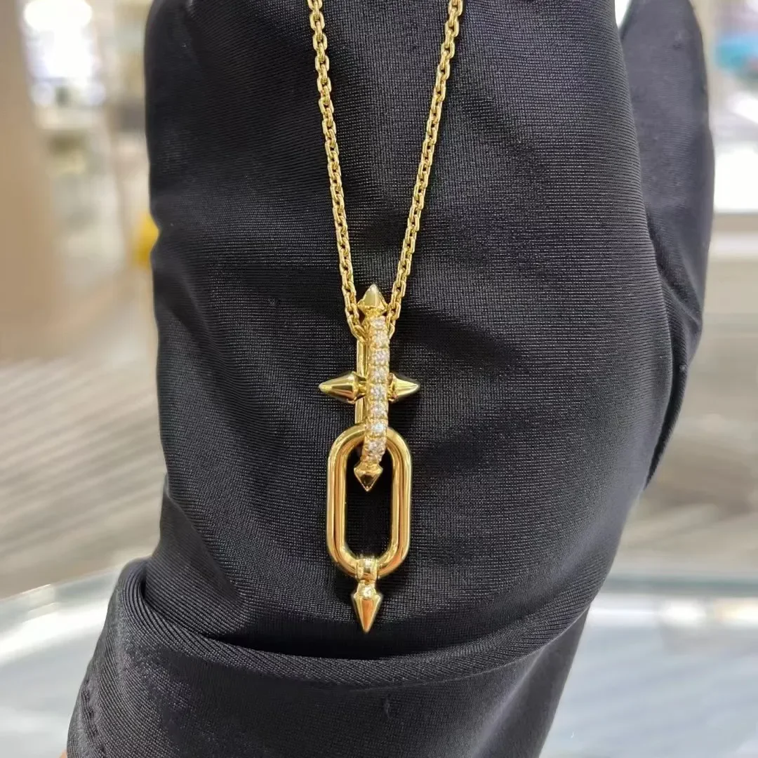 Tiffany & Co. Titan Long Link Pendant Necklace Gold-Tone product view 1