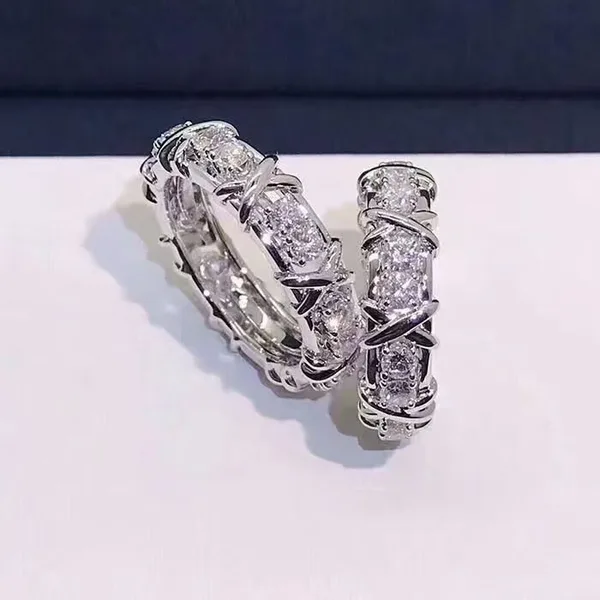 Tiffany & Co. Edge Cross Pavé-Effect Ring Silver-Tone product view 2