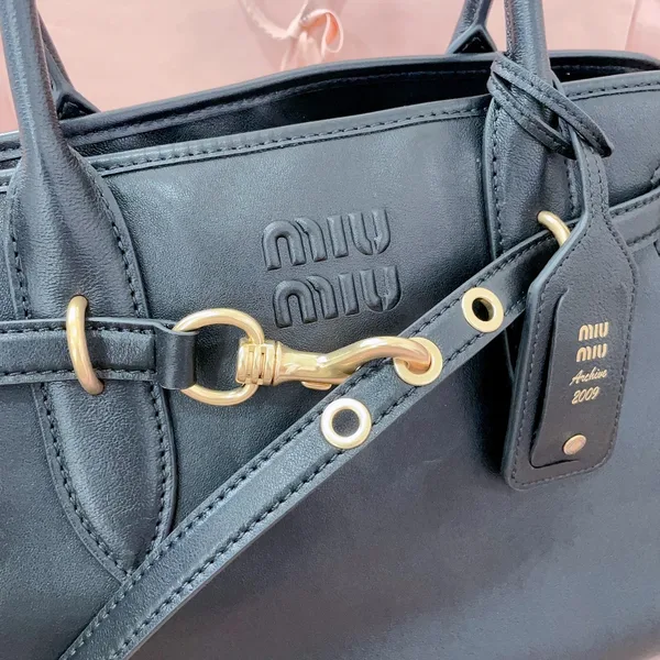 Miu Miu Aventure Leather Bag — Black product view 6