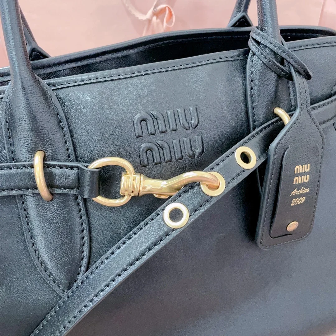 Miu Miu Aventure Leather Bag — Black product view 6