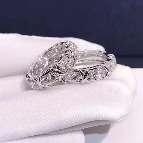 Tiffany & Co. Edge Cross Pavé-Effect Ring Silver-Tone product view 3