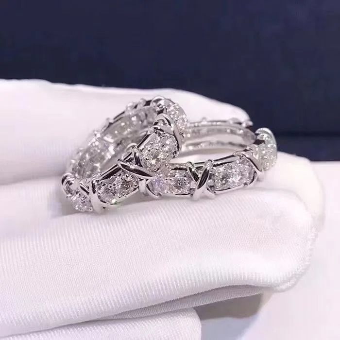 Tiffany & Co. Edge Cross Pavé-Effect Ring Silver-Tone product view 3
