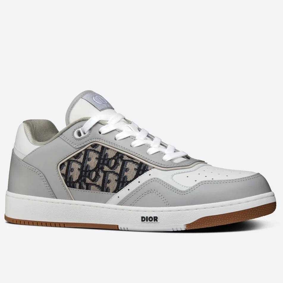 Dior Men’s B27 Low-top Sneakers In Grey Calfskin product view 1
