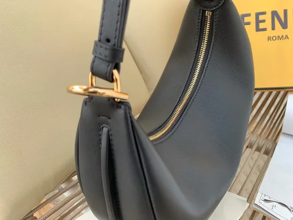 Fendi Fendigraphy Small Hobo Bag In Black Leather product view 8