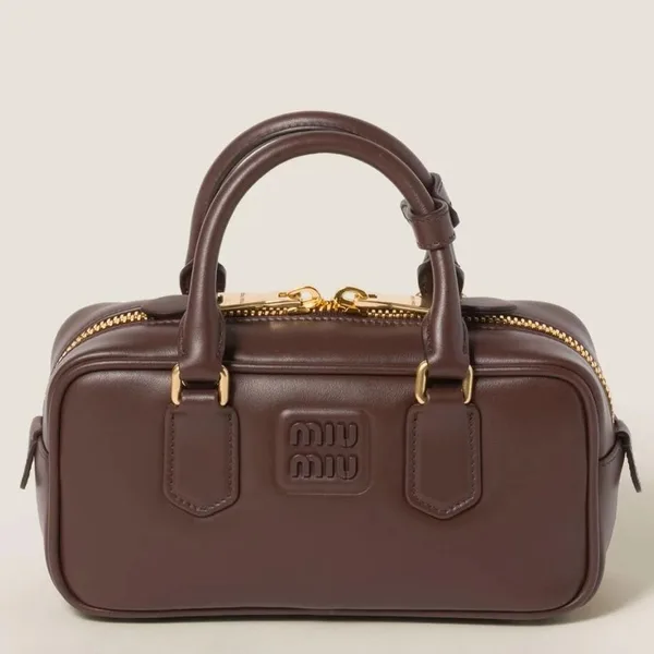 Miu Miu Arcadie Medium Bag in Dark Brown Leather product photo