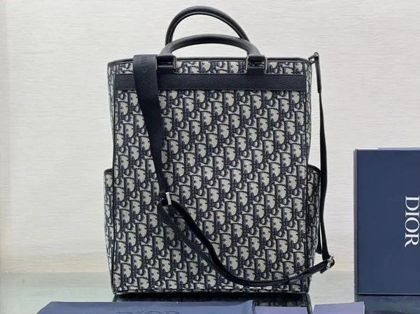 Dior Explorer Tote Bag Beige and Black Dior Oblique Jacquard product view 6