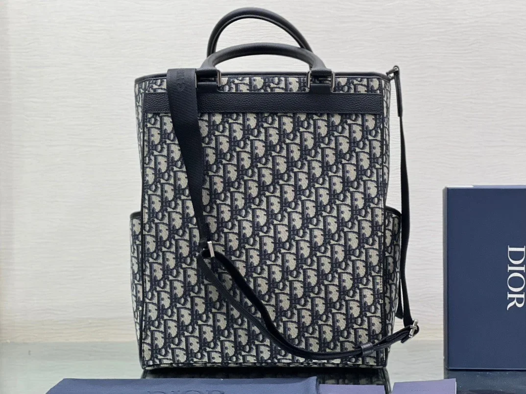 Dior Explorer Tote Bag Beige and Black Dior Oblique Jacquard product view 6