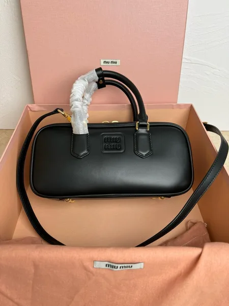 Miu Miu Arcadie Large Bag in Black Leather product view 2