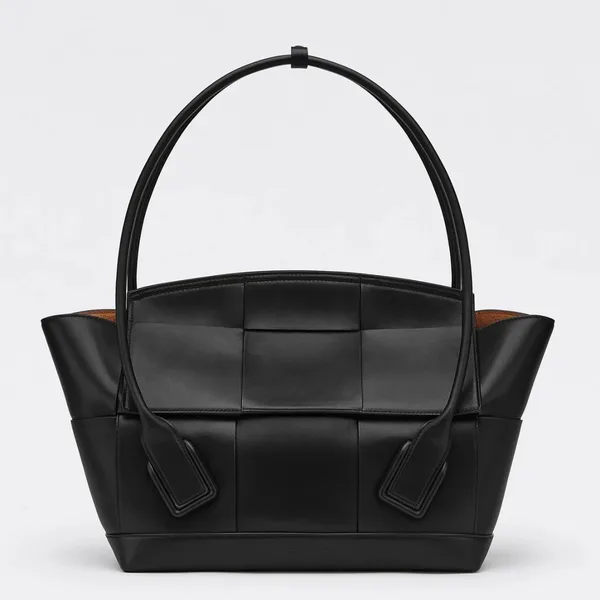 Bottega Veneta Arco Medium Bag In Black Intrecciato Calfskin product photo