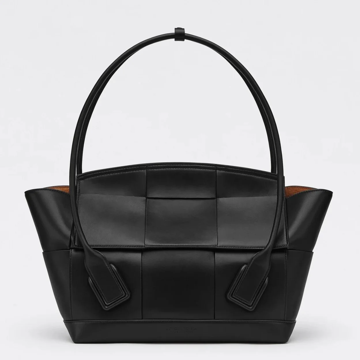 Bottega Veneta Arco Medium Bag In Black Intrecciato Calfskin product view 1