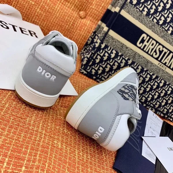 Dior Men’s B27 Low-top Sneakers In Grey Calfskin product view 7