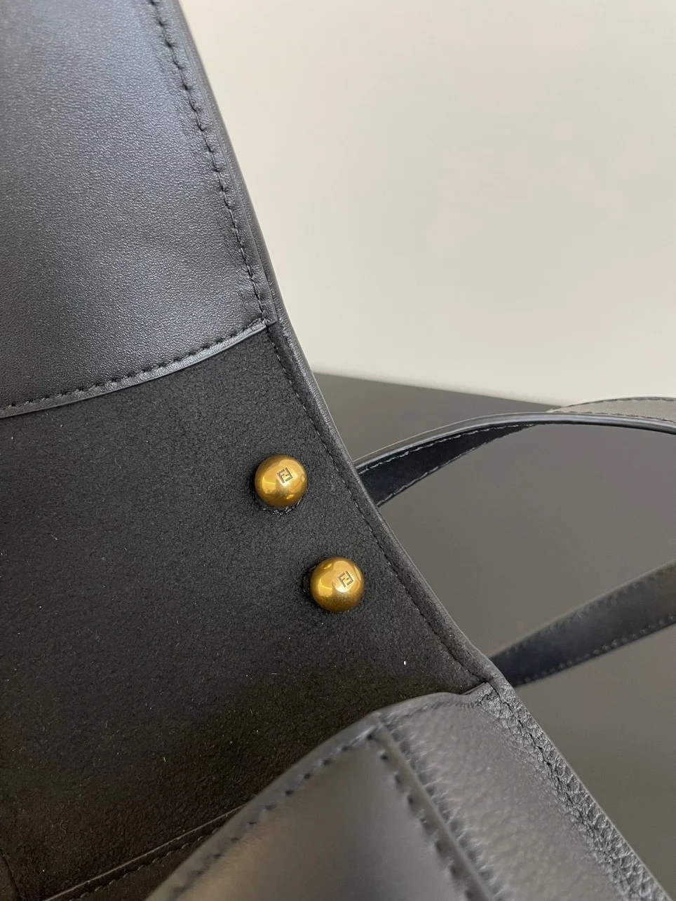 Fendi C’mon Medium Bag in Black Calfskin product view 4