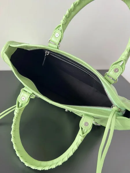 Balenciaga Le City Small Bag in Green Arena Lambskin product view 6