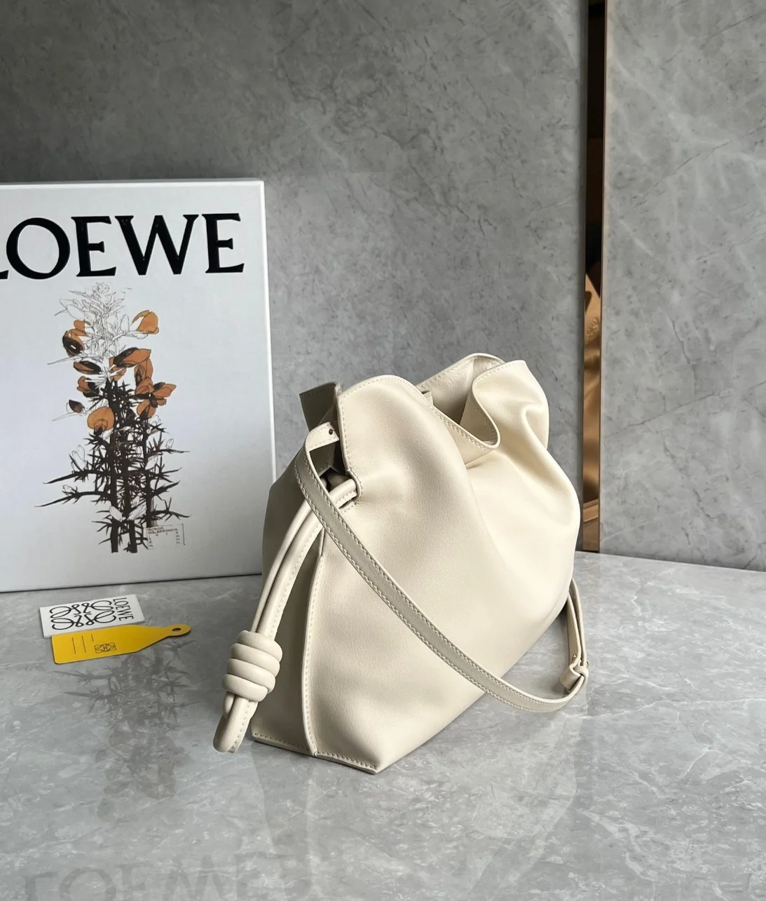 Loewe Flamenco Clutch Bag In Angora Calfskin product view 4