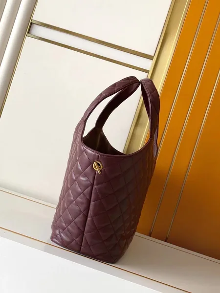 Saint Laurent Icare Medium Tote Bag in Bordeaux Lambskin product view 3