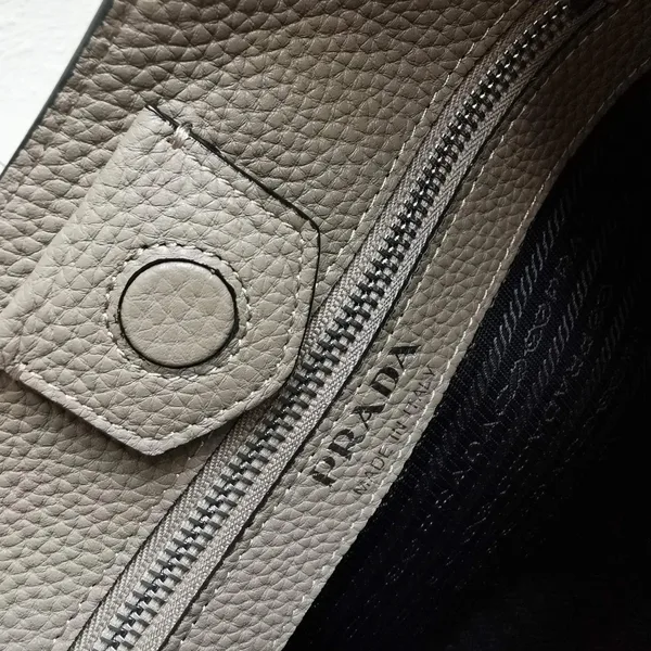 Prada Hobo Bag in Grey Grained Leather product view 10