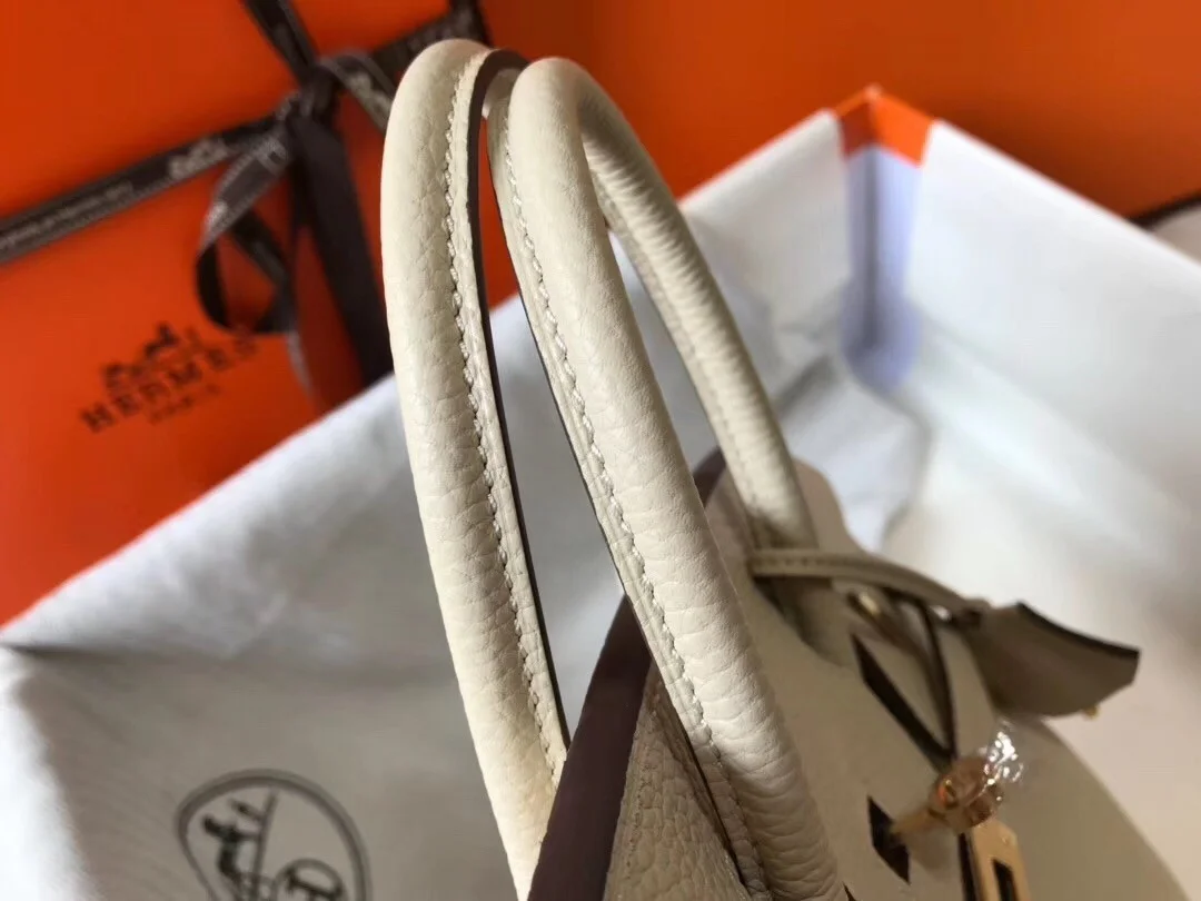 Hermes Birkin 25 Bag In Beton Clemence Leather with GHW product view 7