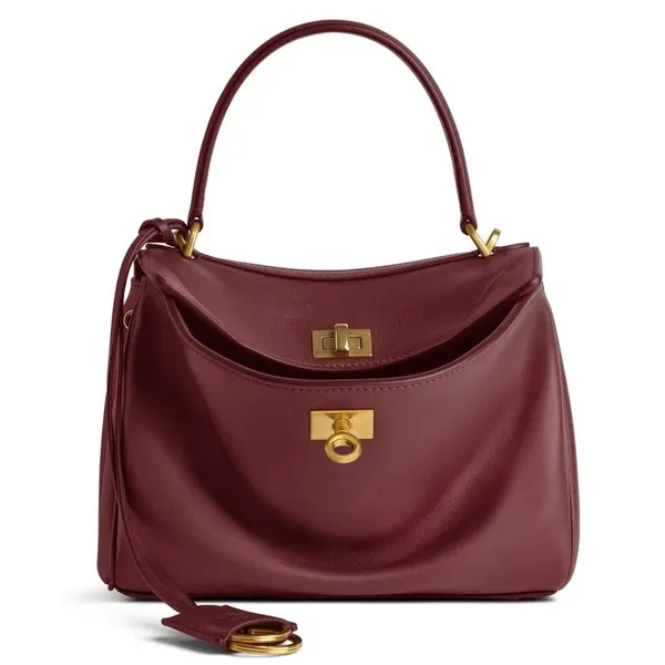 Balenciaga Rodeo Mini Bag in Burgundy Calfskin product photo