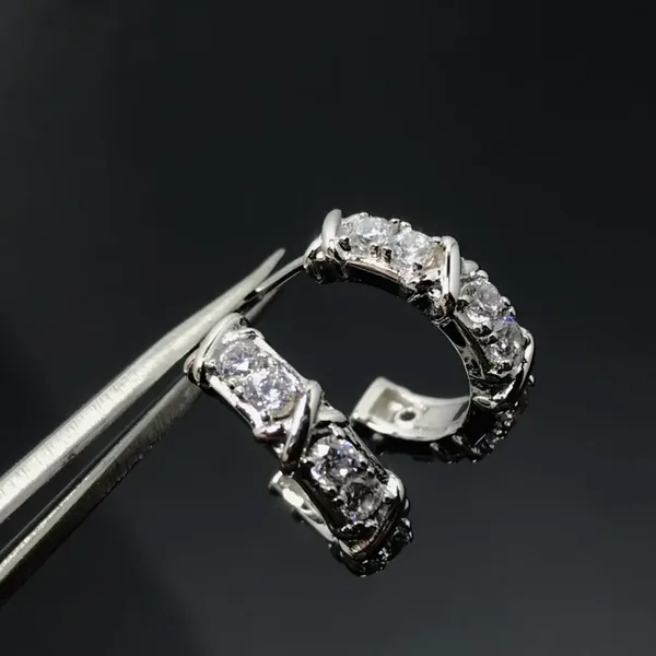Tiffany & Co. Edge Cross Pavé-Effect Hoop Earrings Silver-Tone product photo