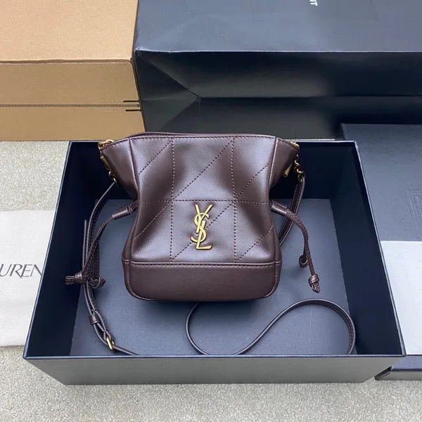 Saint Laurent Jamie Mini Shoulder Pouch — Dark Brown product photo