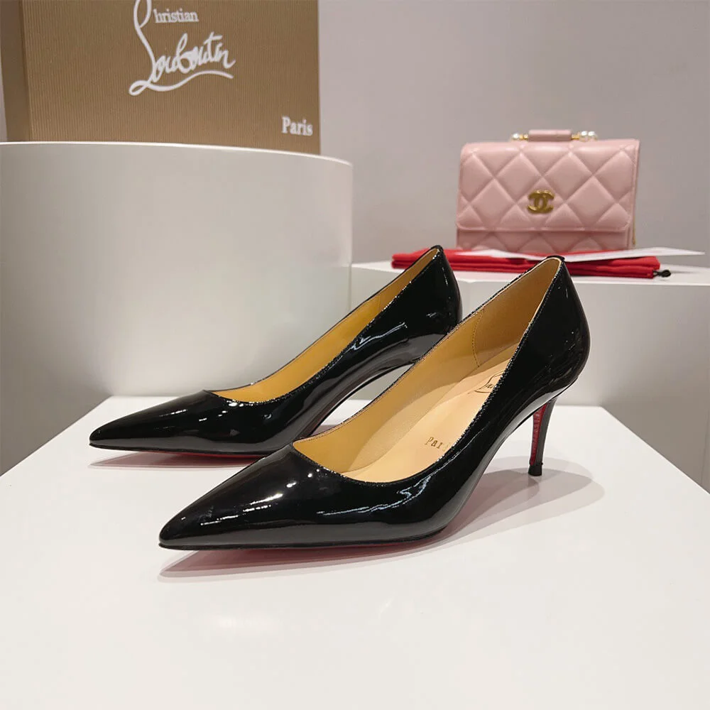 Christian Louboutin Kate 70 Patent Pumps Black product view 2