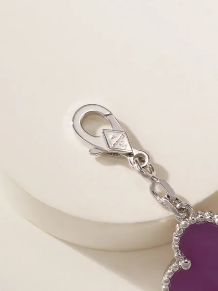 Van Cleef & Arpels Alhambra Purple Five-Clover Silver-Tone Bracelet product view 9