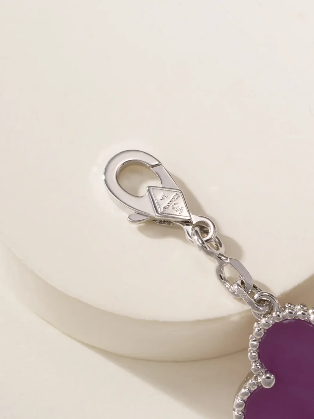 Van Cleef & Arpels Alhambra Purple Five-Clover Silver-Tone Bracelet product view 9