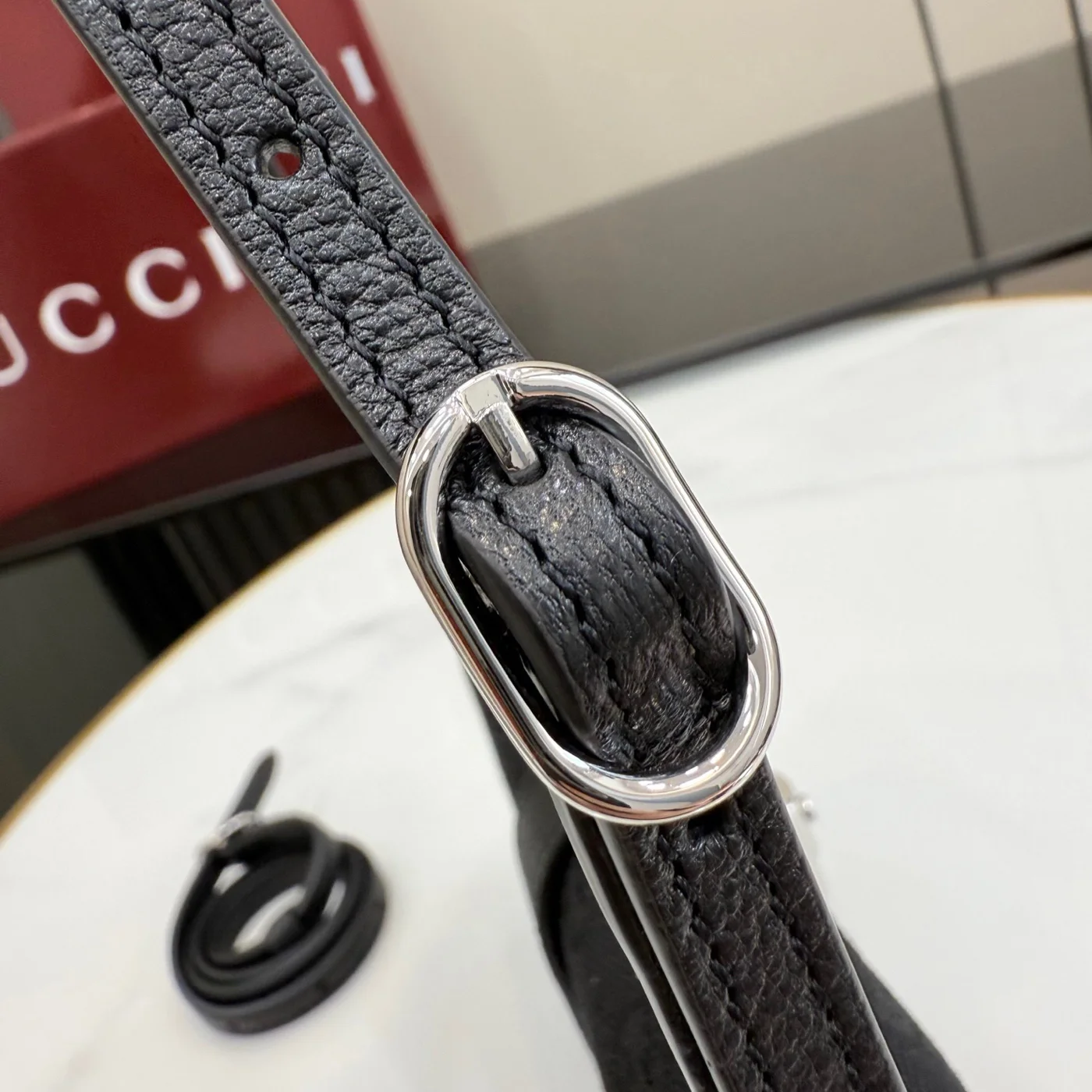 Gucci Jackie Small Shoulder Bag — Black Jacquard with Silver-Tone Hardware product view 12
