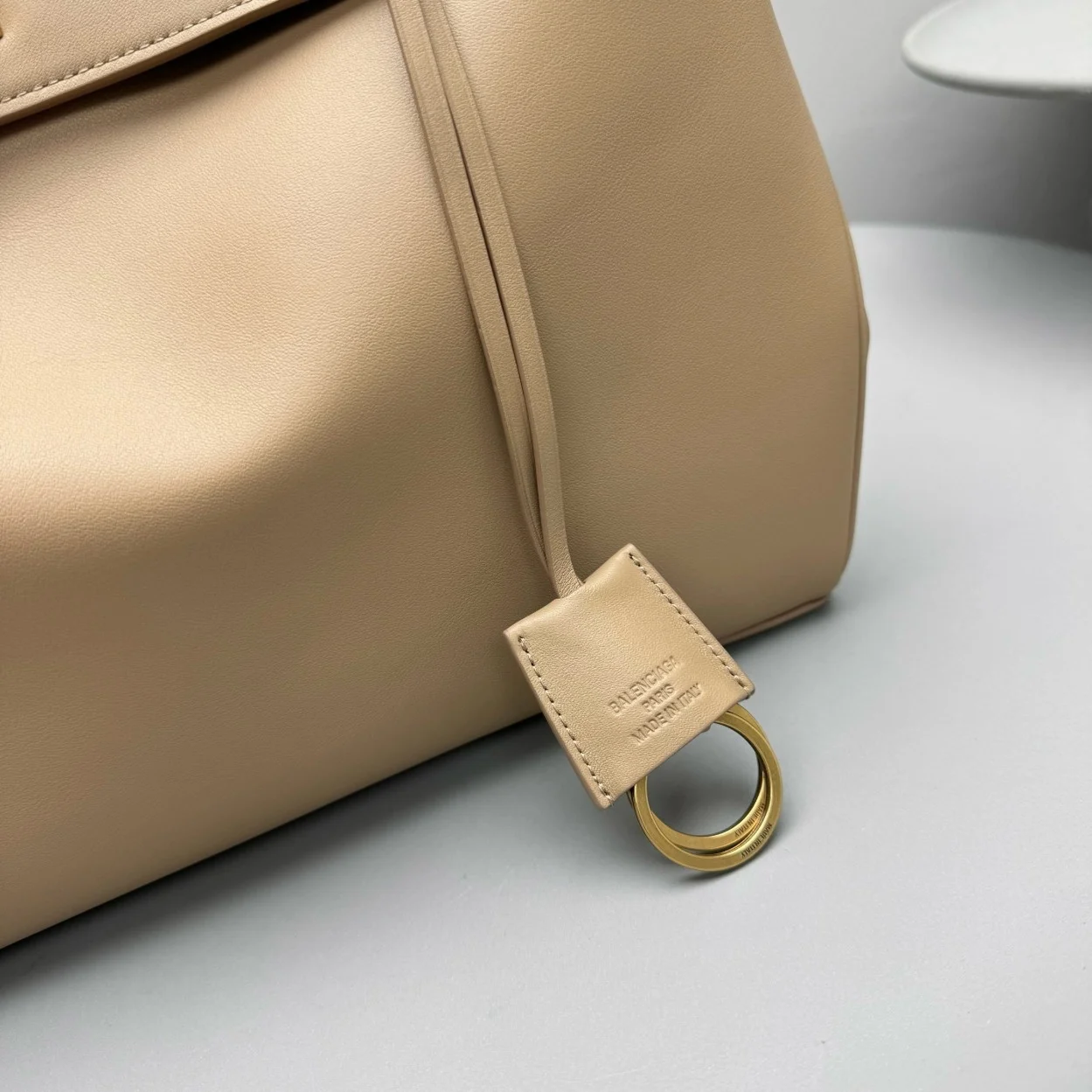 Balenciaga Rodeo Medium Bag in Latte Calfskin product view 12