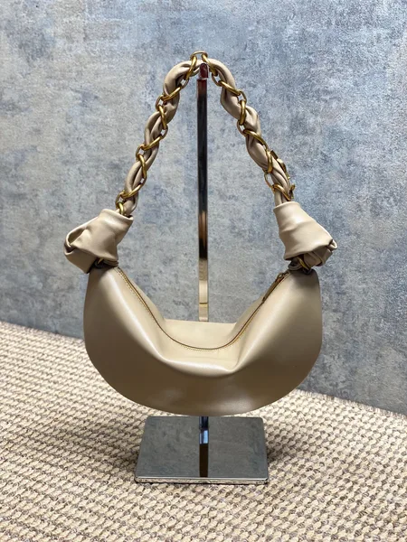 Saint Laurent Amalia Mini Hobo Bag — Beige product view 3
