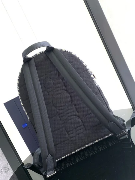 Dior 8 Backpack in Beige and Black Dior Oblique Jacquard product view 6